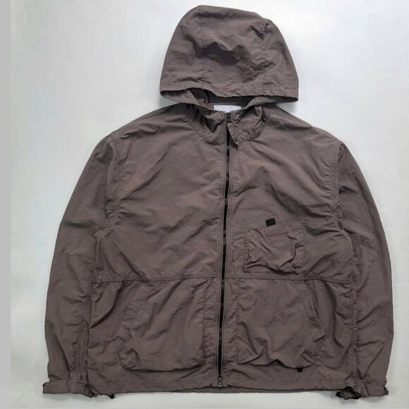 Jackets & Blazers - Taupe Hooded Windbreaker